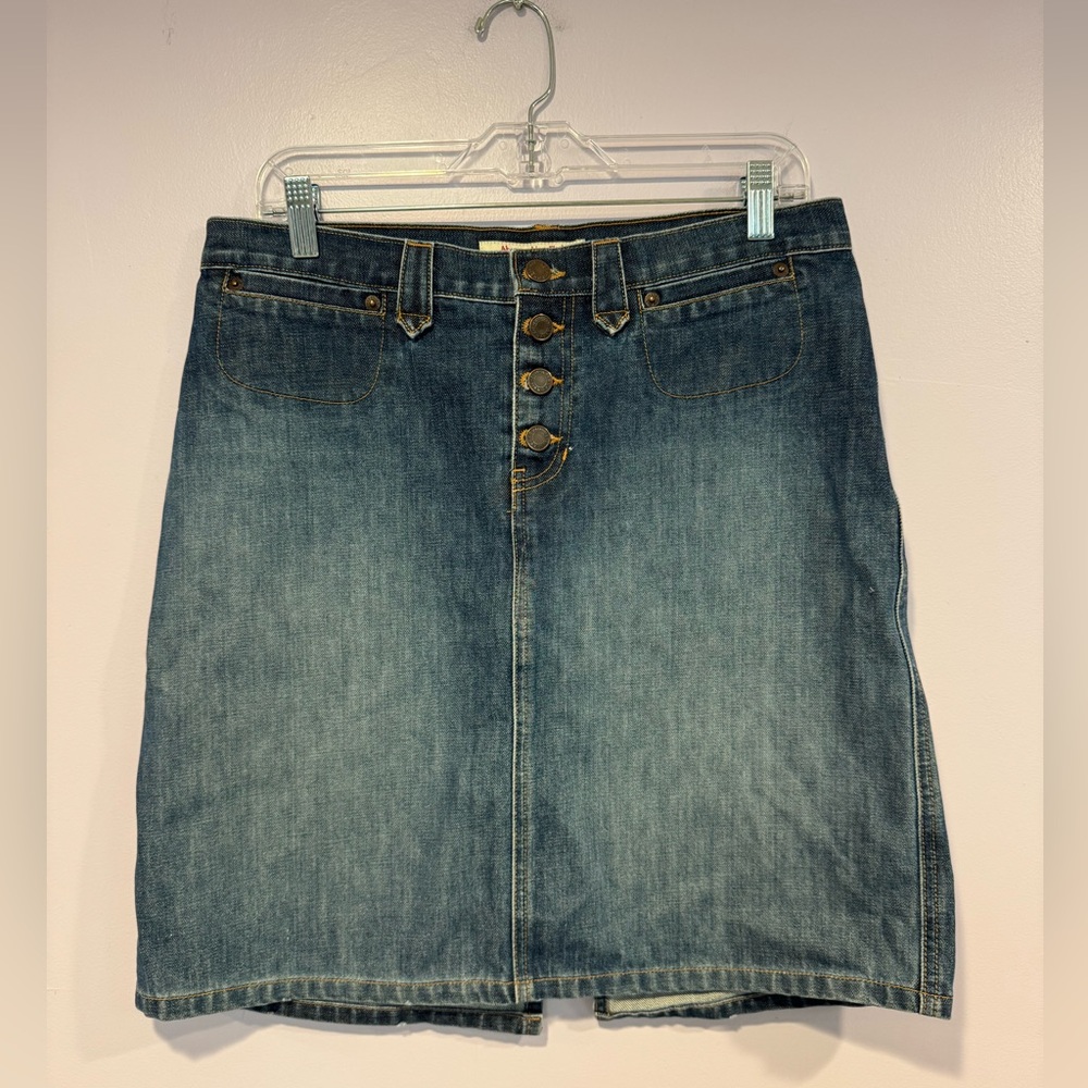 Vintage denim Abercrombie and Fitch button mini skirt